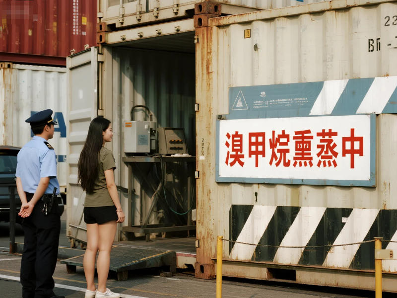 木质包装材料真空溴甲烷熏蒸现场图